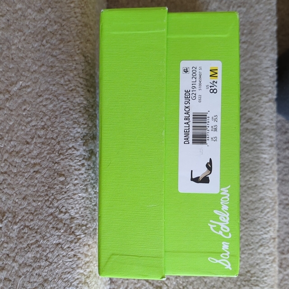 NIB Sam Edelman Daniella Black Suede Heel, Size 8.5 - Picture 11 of 11